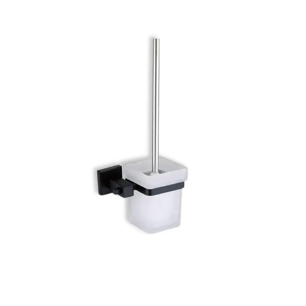 GPL0849 AVI ACC CEPILLO P/BAÑO C/VIDRIO NEGRO MATE - INOX (JW859B)