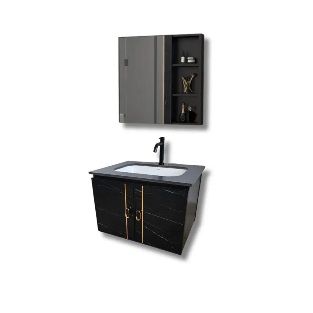 GPL0867 IMES MUEBLE P/BAÑO NEGRO (MUEBLE+GABINETE+LAVAMANOS) NB333 BLACK