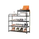GPL0880 SM ZAPATERA 3 NIVELES Y REPISA NEGRO - ABS