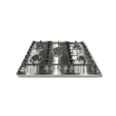 GPL0890 BEELEE ENCIMERA VIENA 76 GAS - 5Q PLATA (SILVER) INOX