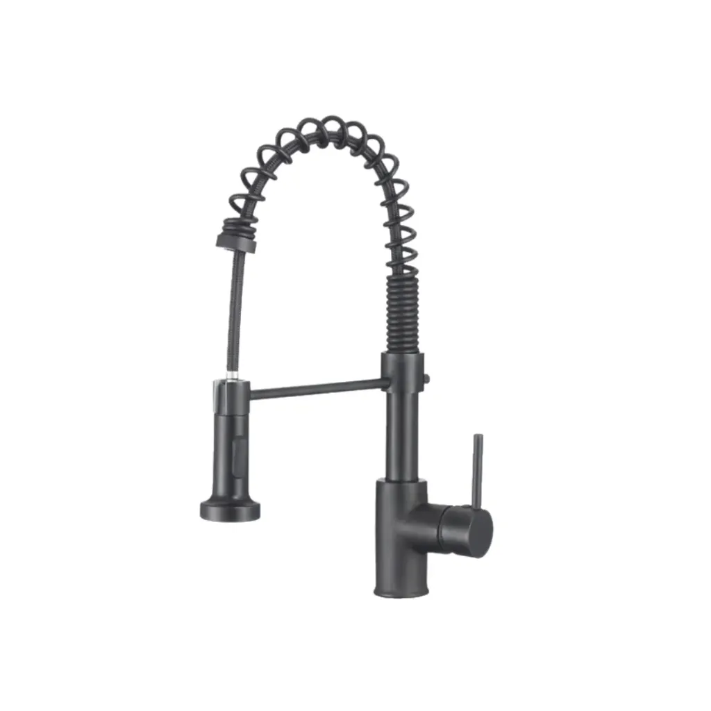 GPL0907 BEELEE GRIFERIA MEZCL COCINA MARSILIANA ESPIRAL - BLACK (NEGRO MATE)