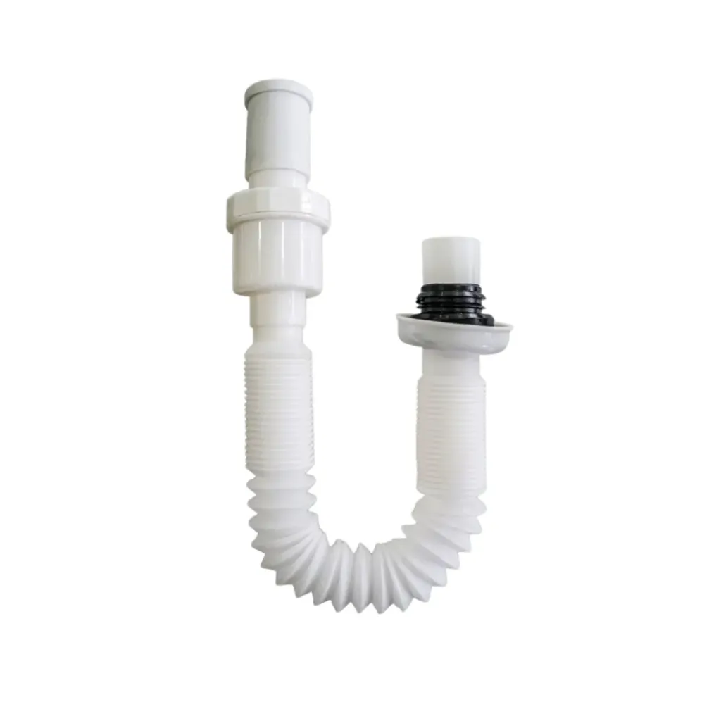 GPL0931 BEELEE SIFON FLEXIBLE P/LAVAMANOS C/D/OLORES PVC BLANCO