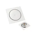 GPL0938 LH REJILLA FOOT PUSH 10X10 CM - CROMADO P/DUCHA 3"