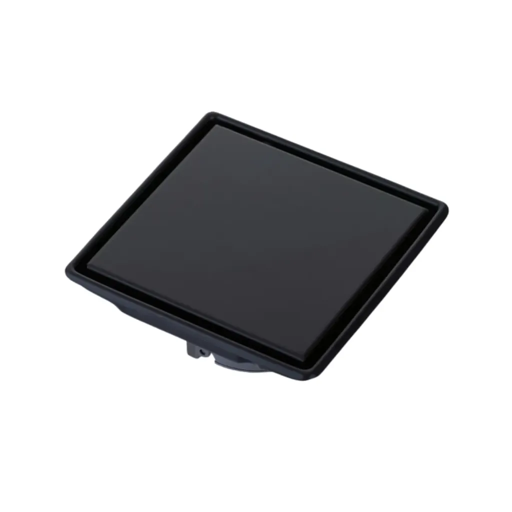 GPL0942 LH REJILLA LISA CUADRADA 15X15CM NEGRO MATE - DREN 4"