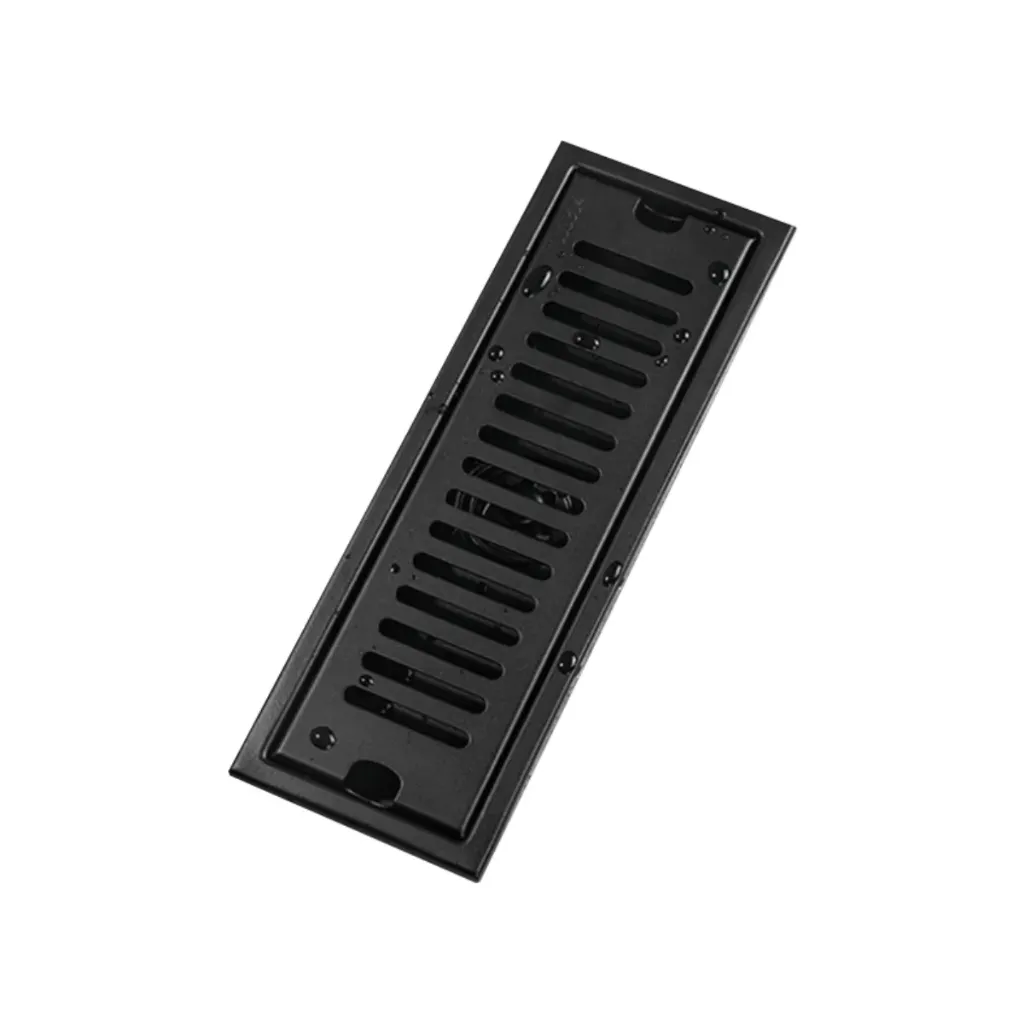 GPL0943 LH REJILLA LINEAL RANURADA 40X10 CM NEGRO MATE INOX - DREN 2"