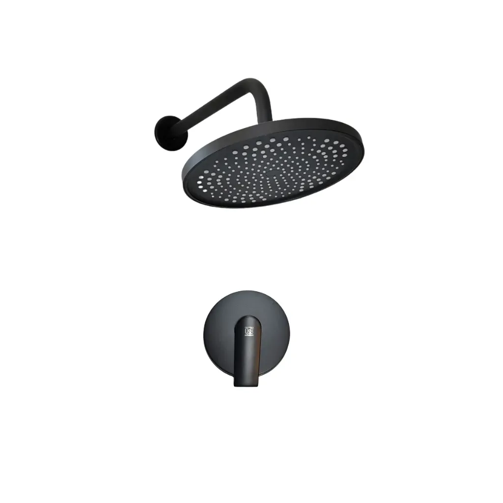 GPL0954 QSB JGO DUCHA MONOM. REDONDA NEGRO MATE - MEZCL BLACK