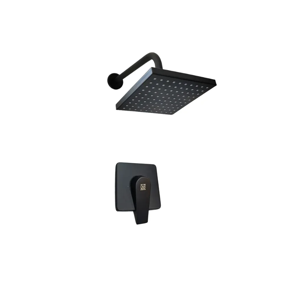 GPL0955 QSB JGO DUCHA MONOM. CUADRADA NEGRO MATE - MEZCL BLACK