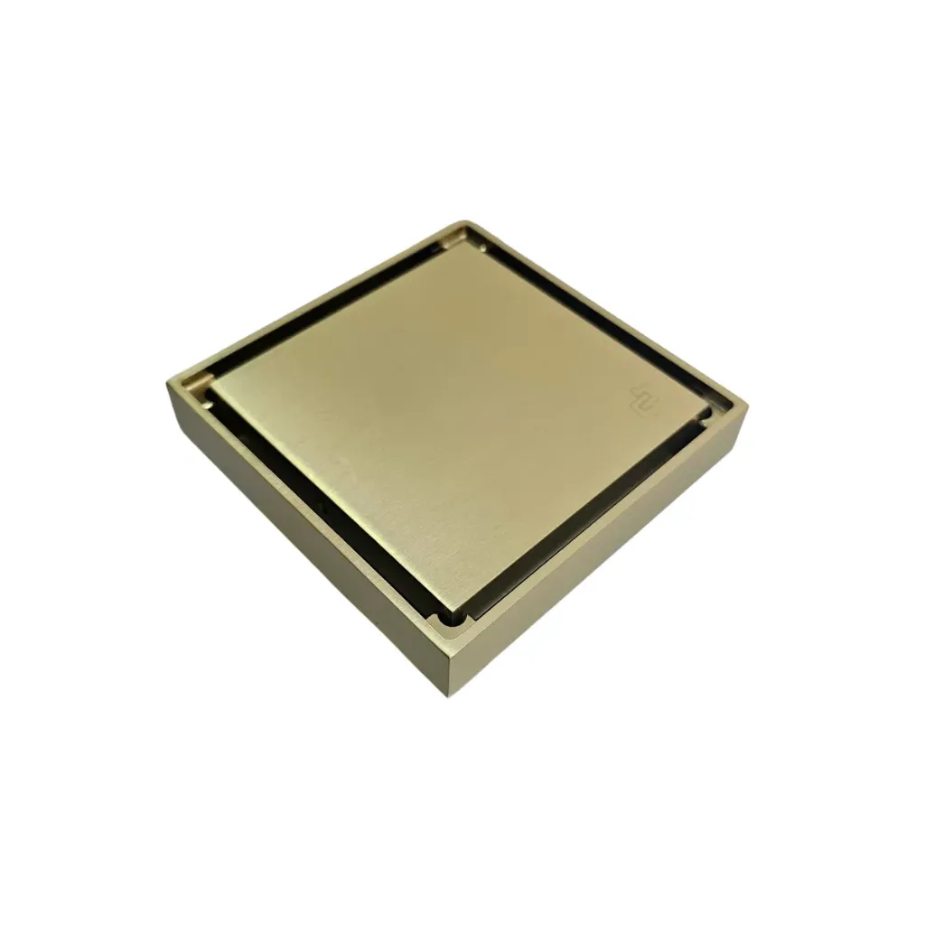 GPL0957 BEELEE REJILLA LINEAL APULIA GOLD (10X10CM) - DORADO MATE
