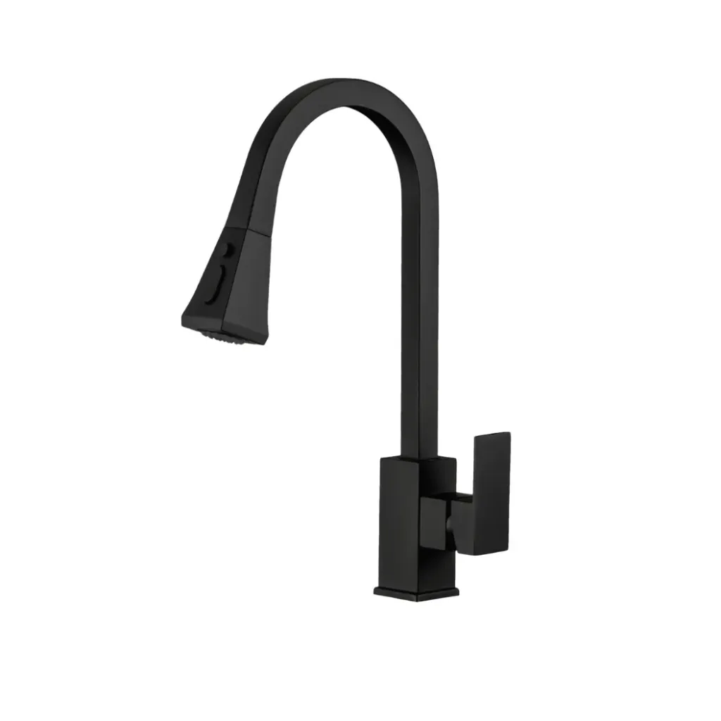 GPL0967 BEELEE GRIFERIA MEZCL COCINA CAPRI BLACK - NEGRO MATE (ESTIRABLE)