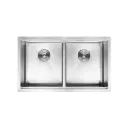 GPL0974 BEELEE FREGADERO DOBLE VIRGINIA SILVER S/JAB BAJO TOPE 84X48