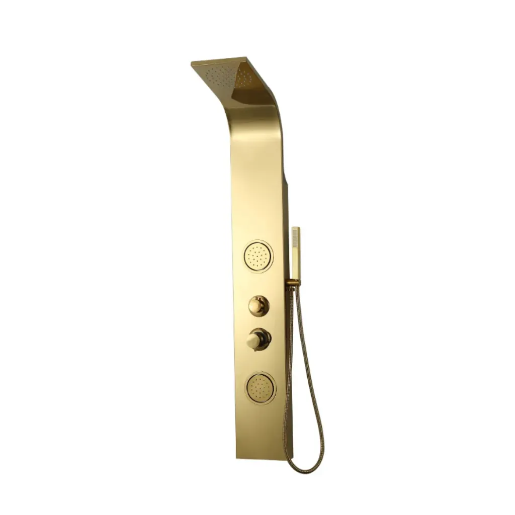 GPL0981 VITTA COLUMNA DUCHA DORADO CRILL 140X120 JUMBO JETS