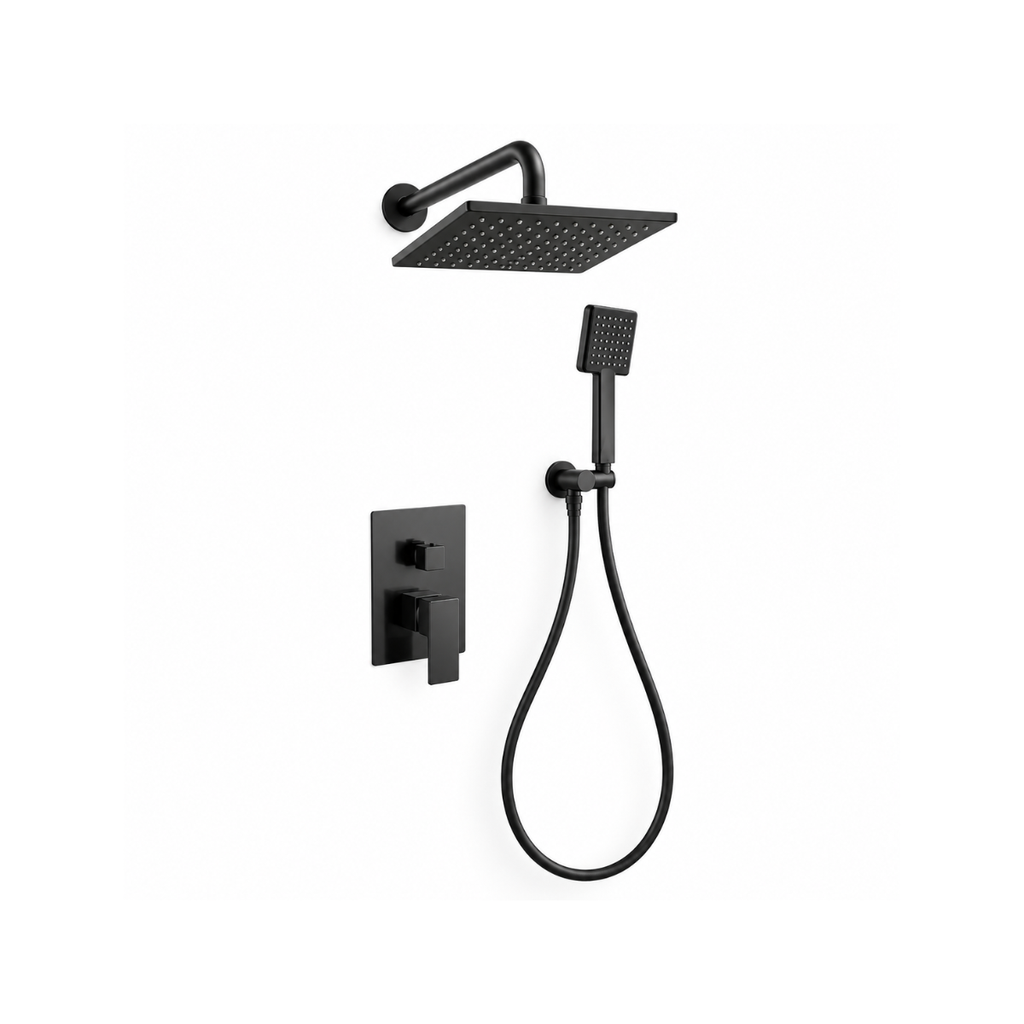 GPL0982 VITTA JGO DUCHA TIVOLI BLACK 2 FUNCIONES / RECTANGULAR (NEGRA)