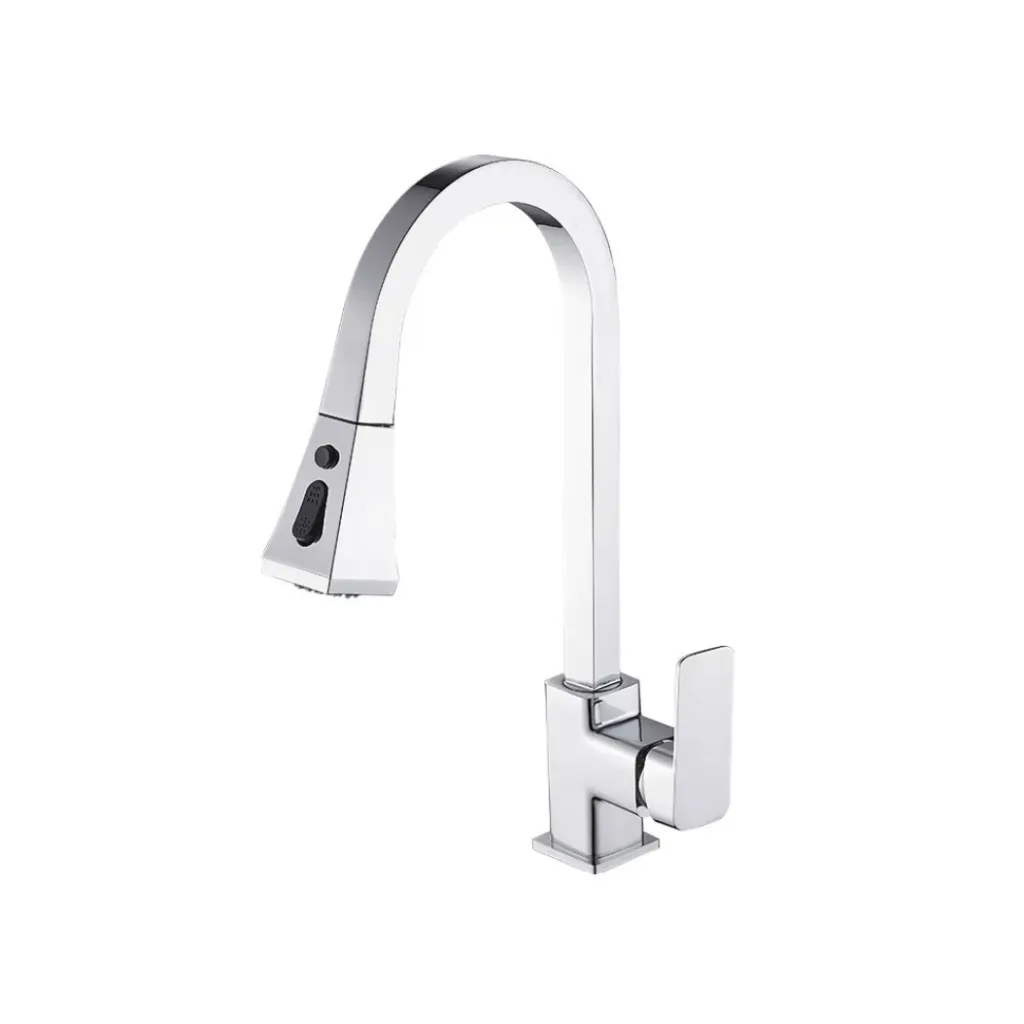 GPL0990 BEELEE GRIFERIA MEZCL COCINA CAPRI SILVER - CROMADO (ESTIRABLE)
