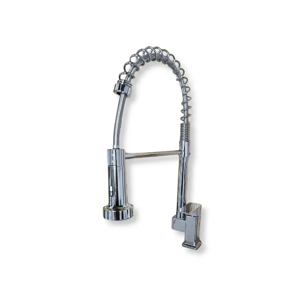 GPL1001 QSB GRIFERIA FRIA COCINA - GIRAFFE ESPIRAL (MESON) CROMADA