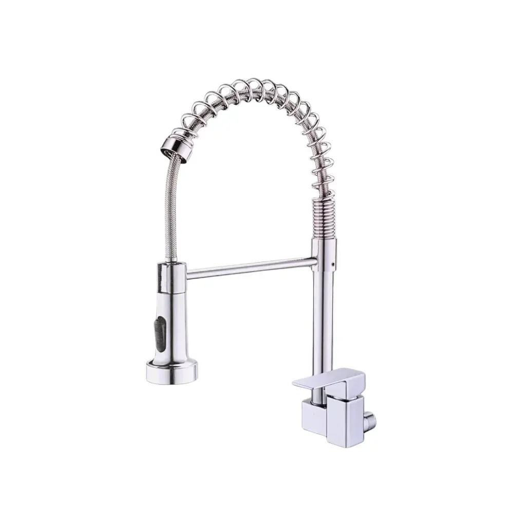 GPL1002 QSB GRIFERIA COCINA FRIA - GIRAFFE ESPIRAL (PARED) CROMADA