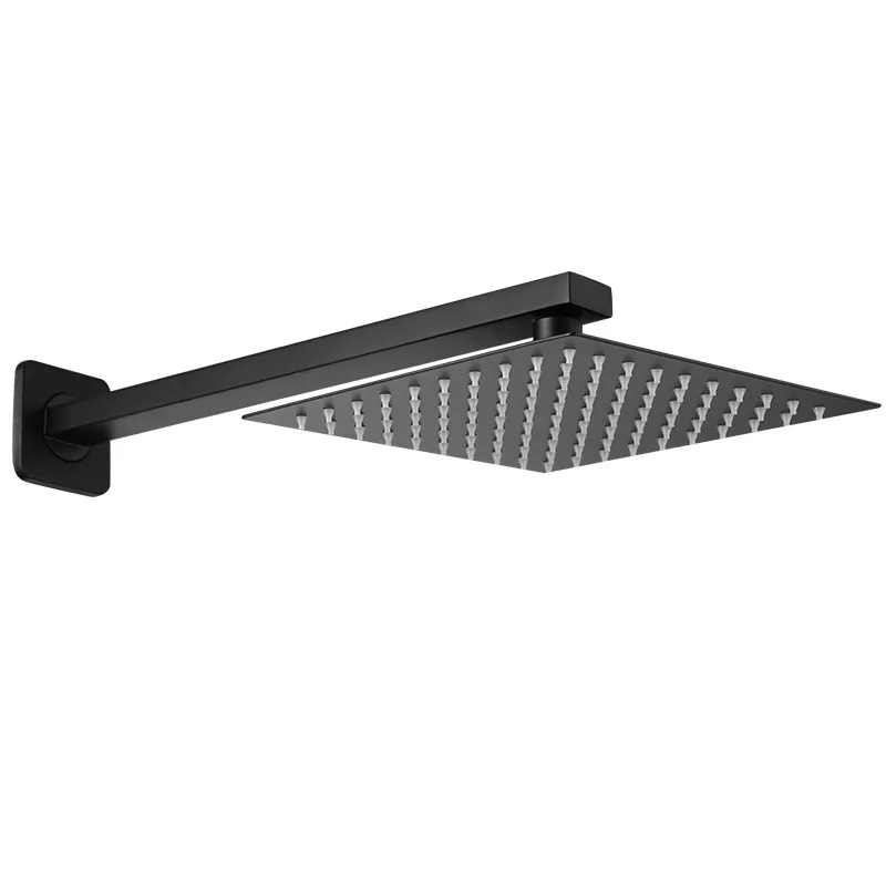 GPL1021 SUPERINO DUCHA + BRAZO 30X30CM NEGRO MATE - SLIM