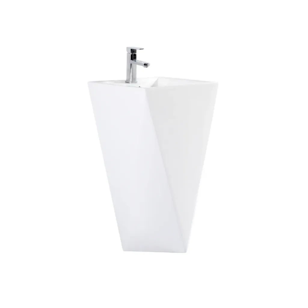GPL1022 DOMUM LAVAMANOS NOVUS PEDESTAL PRISMA WHITE - BLANCO (602)