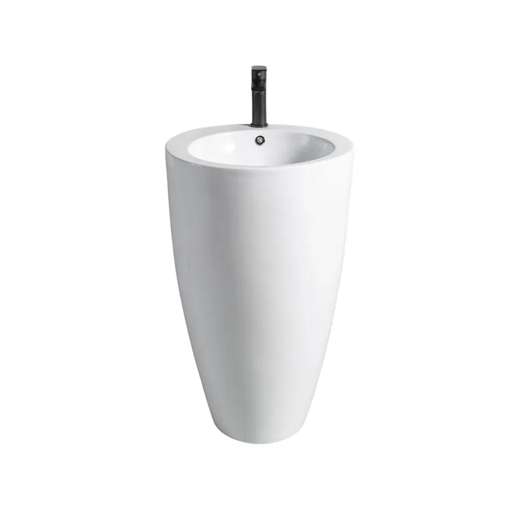 GPL1023 DOMUM LAVAMANOS NOVUS PEDESTAL REDONDO WHITE - BLANCO (600)