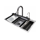 GPL1041 QSB FREGADERO AURELION INTELIGENTE (NEGRO) C/BOTONES + CANAL HUMEDO INOX (90X46) - (B61180)