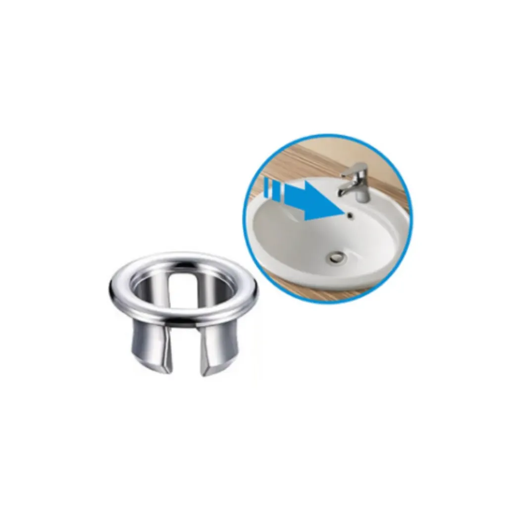 RPL0022 YETKA ANILLO PVC CROMADO P/LAVAMANOS C/REBOSE