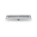 GPL1069 AKUA REJILLA LINEAL RANURADA PISO 60X10 PLATA- A. INOX (EC27C) SILVER