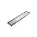 GPL1071 AKUA REJILLA LINEAL LISA REVERSIBLE PISO PLATA 40X10 - A. INOX (EC32B) SILVER