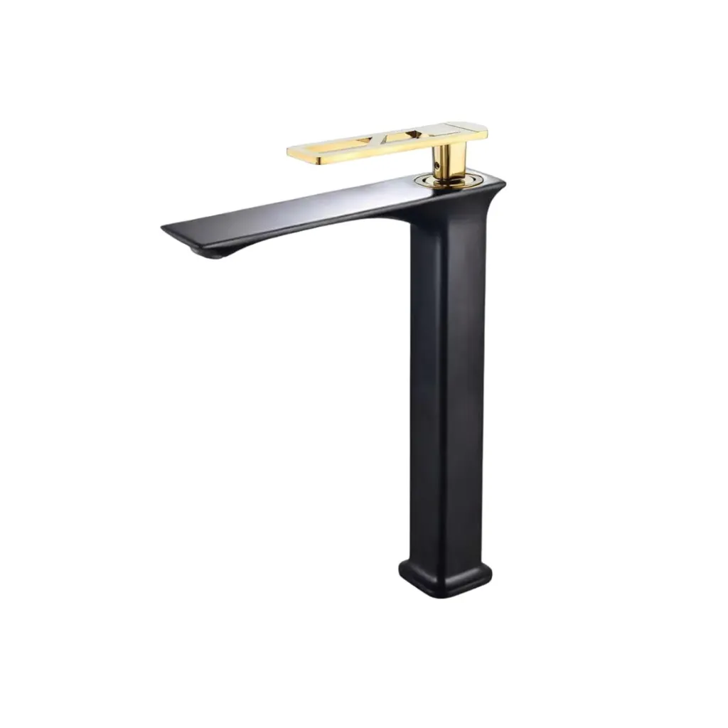 GPL1068 AKUA GRIFERIA EC04A MEZCL ALTA NEGRO/DORADO - 28CM B/G