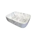 GPL1075 VITTA LAVAMANOS SOBREP CARRARA (51X39X14) - BETEADO BL/NG