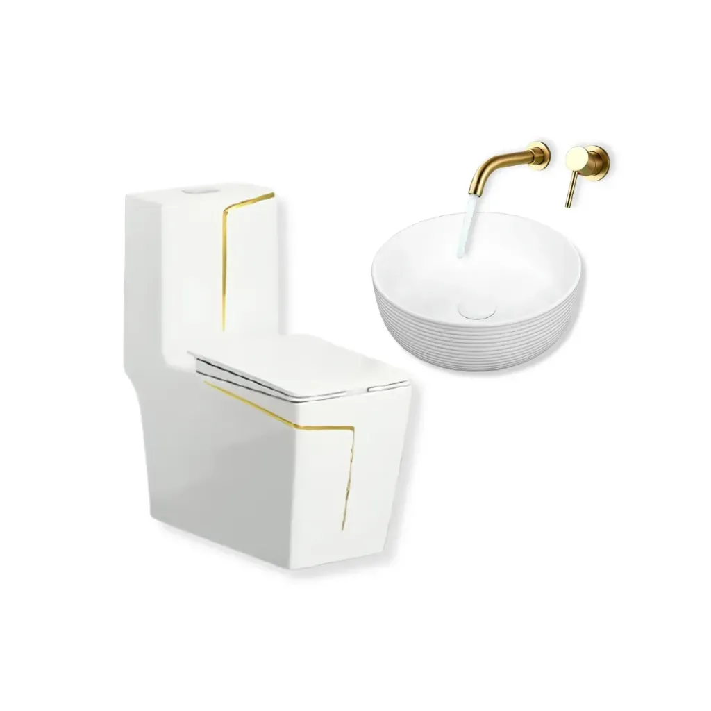 CMB0001 COMBO INODORO+LAVAMANOS+GRIFERIA (GPL649+GPL0763+GPL0761)