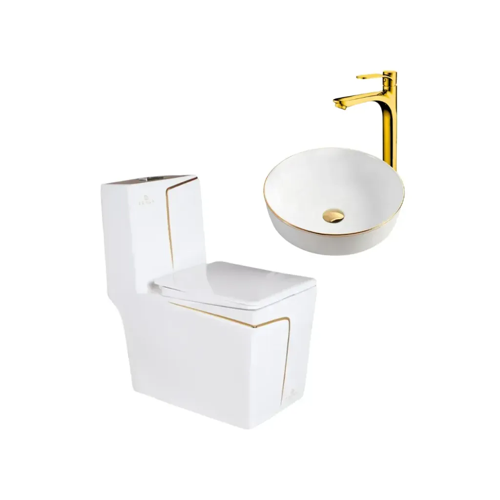 CMB0007 COMBO INODORO + LAVAMANOS + GRIFERIA (GPL0649+GPL0983+GPL0922)