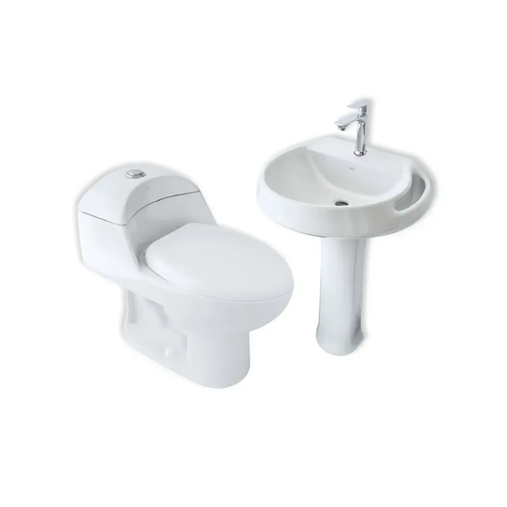 CMB0013 COMBO INODORO + LAVAMANOS + GRIFERIA (GPL0174+GPL0970+GPL0004)