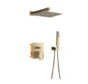 GPL0225 BEELEE JGO DUCHA ROMA GOLD 2 FUNCIONES / RECTANGULAR (DORADO)