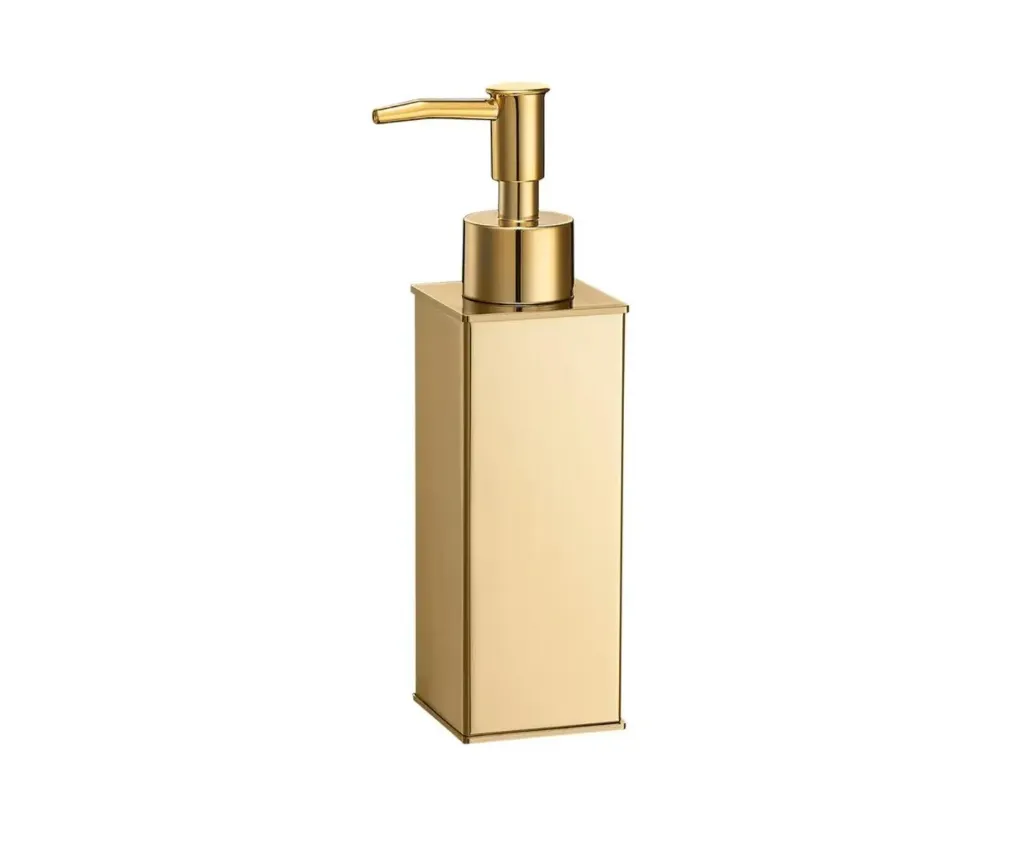 GPL0343 BEELEE DISPENSADOR DE JABON CUADRADO DORADO BRILL (GOLD)