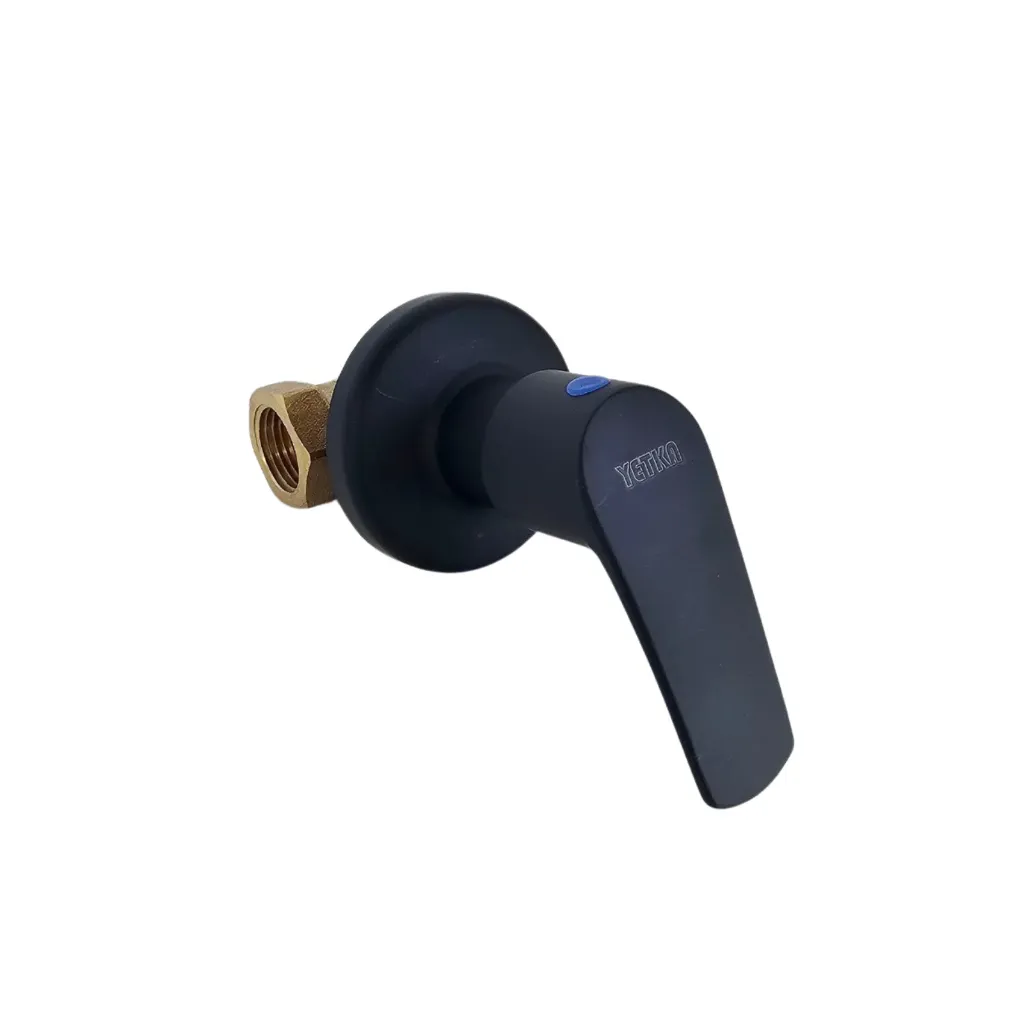 GPL0807 YETKA GRIFERIA CAMPANOLA P/DUCHA FOCUS  LEVER BLACK (NEGRO MATE)