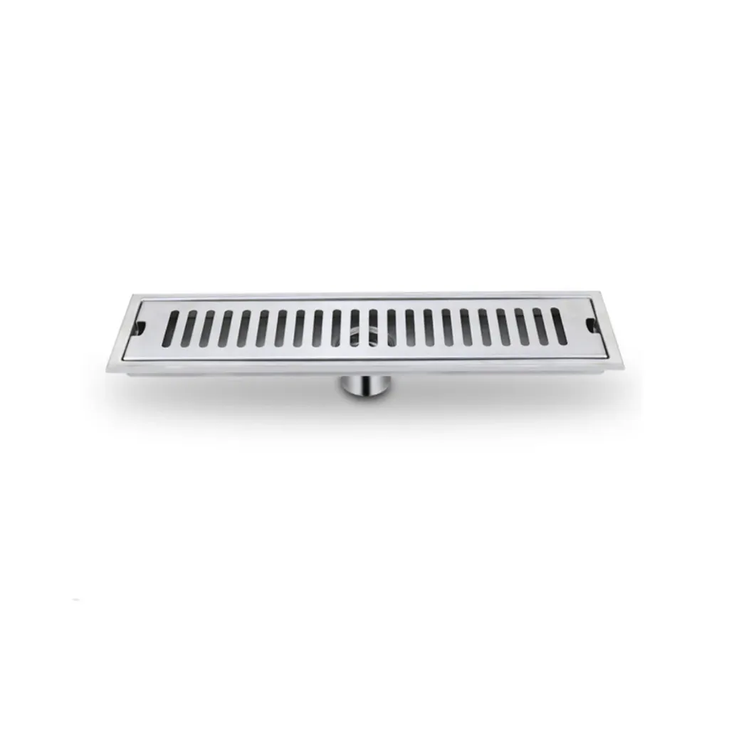 GPL1090 AKUA REJILLA RANURADA PISO 40X10 - A. INOX (EC27B) CROMADA