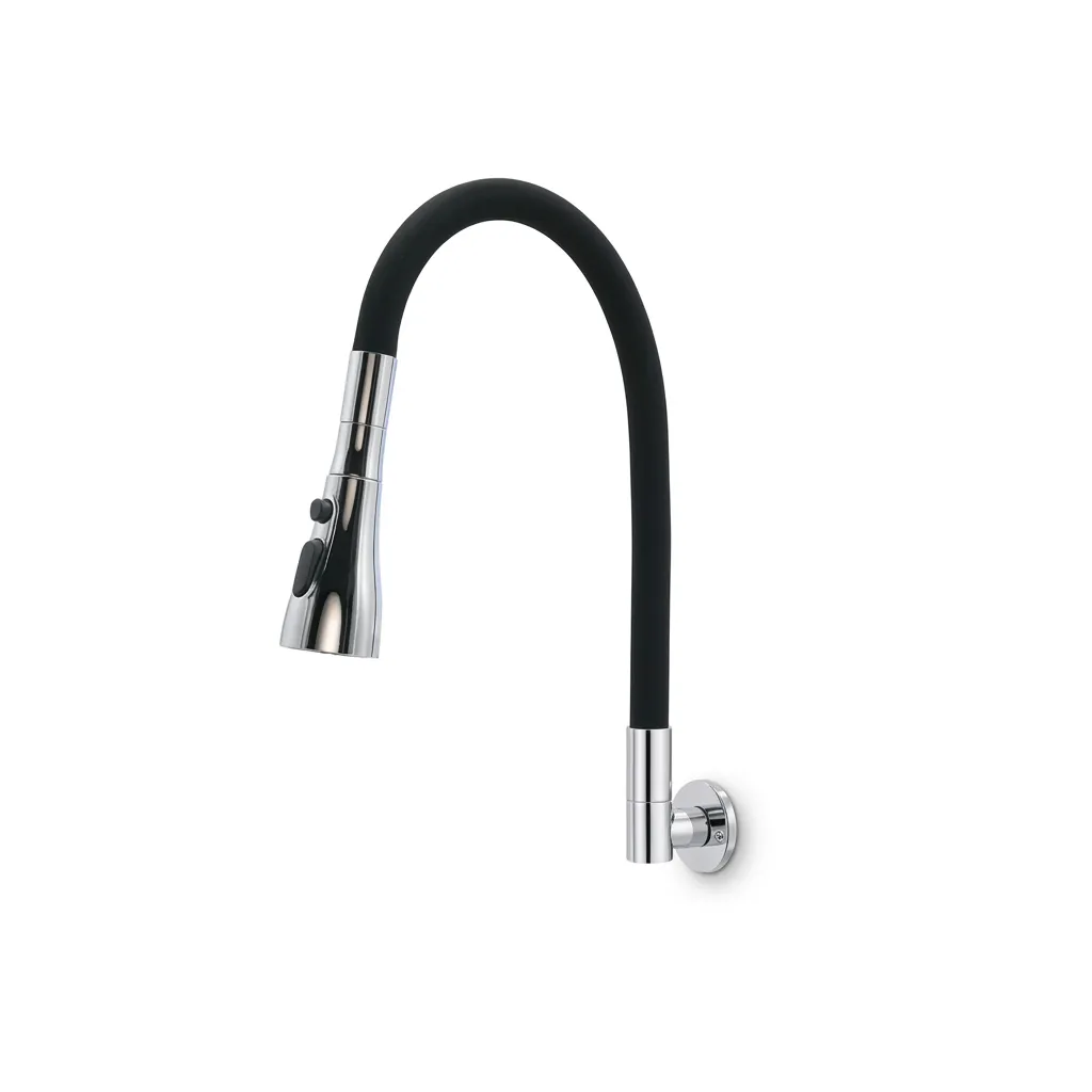 GPL1106 QSB GRIFERIA COCINA PARED FRIA FLEX 3 FUNC - NEGRO