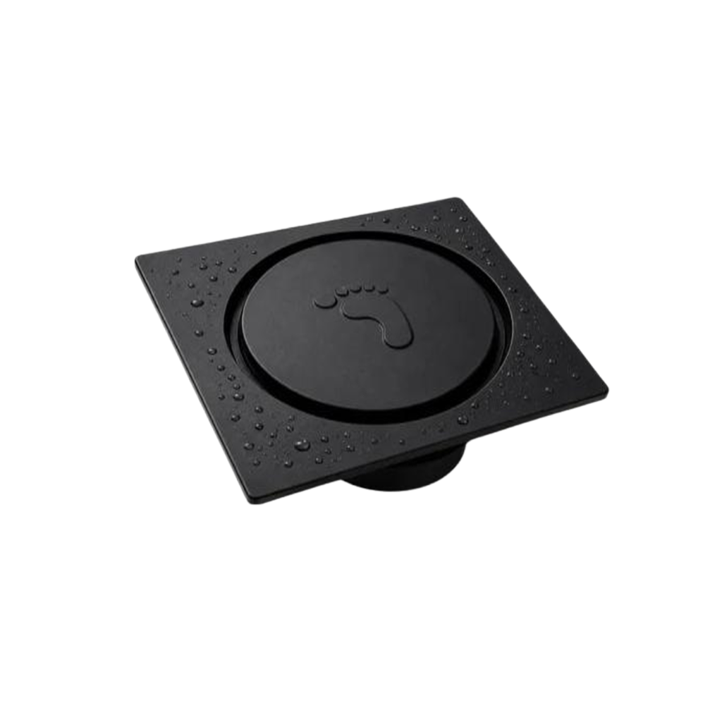 GPL1145 AKUA REJILLA PISO PUSH FOOT BLACK 10X10 - (EC45B) NEGRO