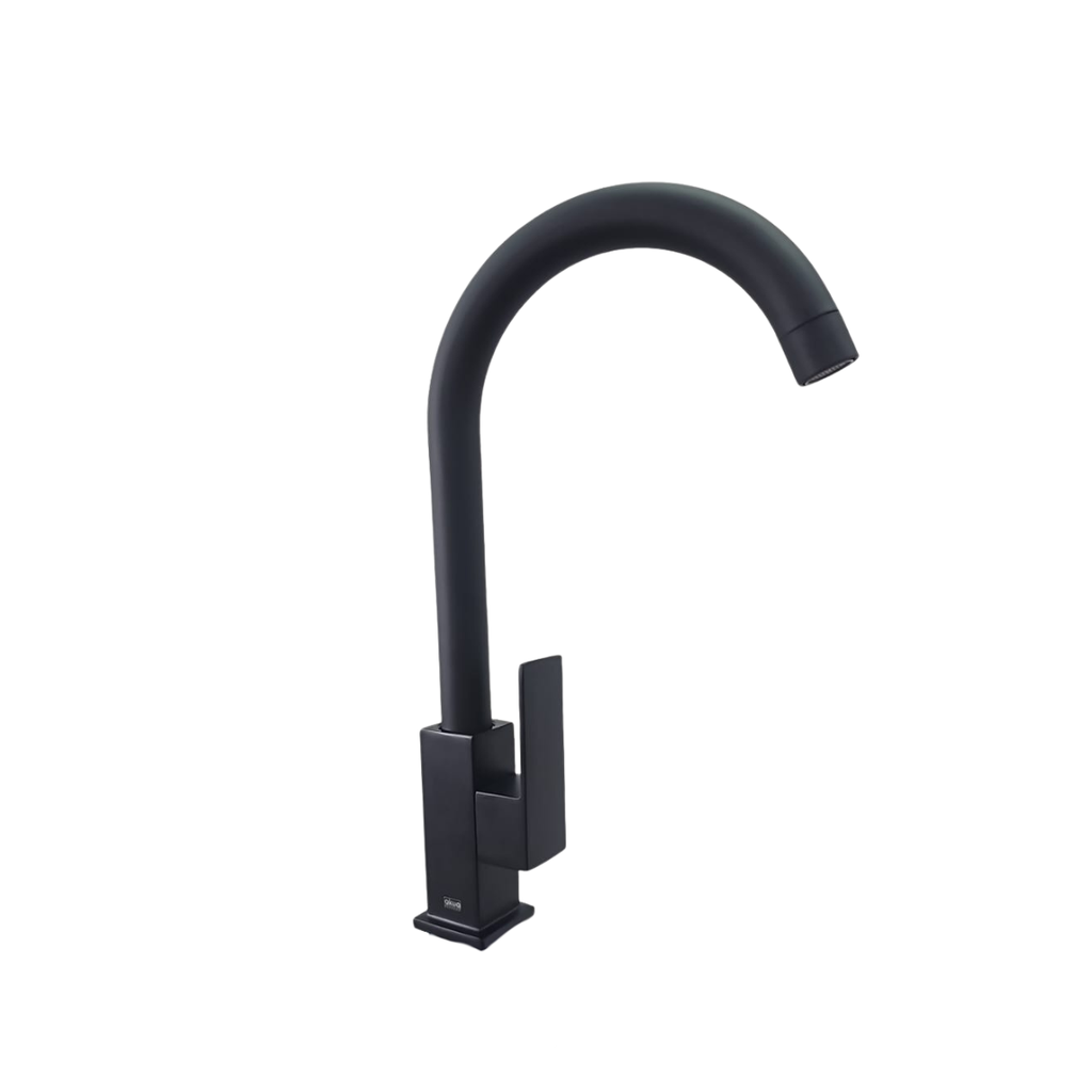 GPL1146 AKUA GRIFERIA COCINA FRIA PISO FIJA BLACK - NEGRA (EC49B) CURVA