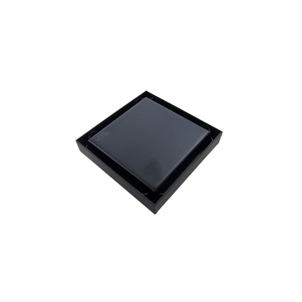 GPL1162 VITTA REJILLA LISA REVERSIBLE 10x10 - NEGRO MATE RECTANG - BLACK (115934)